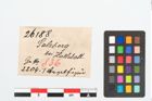 Etikett zu Bronzefigürchen (NHMW-PRAE-026188)
